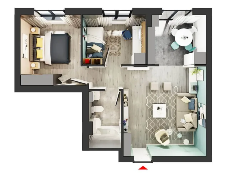Apartament 3 Camere Mobilat + PARCARE terana - HILS Pallady