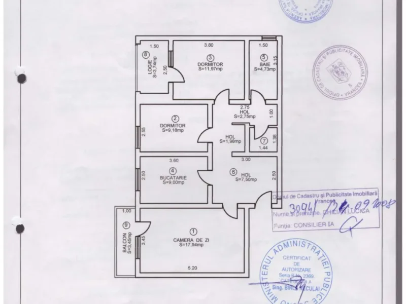 Apartament 3 Camere decomandat conf. I ultracentral Focșani